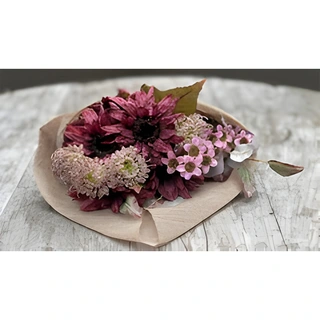Boeket Gedroogde Kunstbloemen - Bordeaux | De Boet