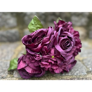 Bosje Kunstbloemen Rozen & Hortensia's - Fuchsia | De Boet