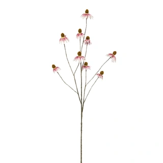 Kunsttak Echinacea Branch Pink - 123 cm | De Boet