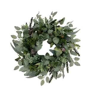 Kunst Kerstkrans Eucalyptus - Ø52 cm | De Boet