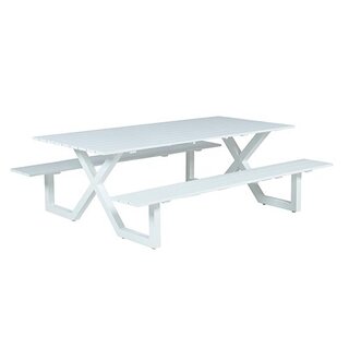 Garden Impressions Napels Picknicktafel 210 cm - Mat Wit | De Boet