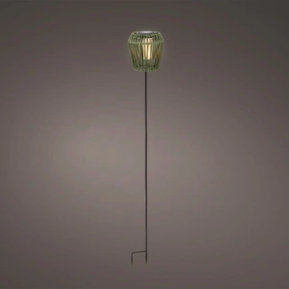 Solar Tuinsteker Wicker Groen 104 cm - Flame | De Boet