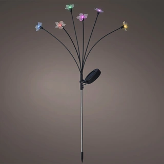 Solar Tuinsteker Zwart Bloem 70 cm - Multi | De Boet