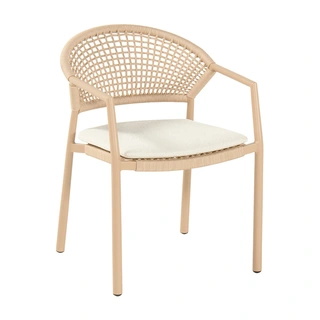 Taragona Dining Tuinstoel - Cappuccino | De Boet