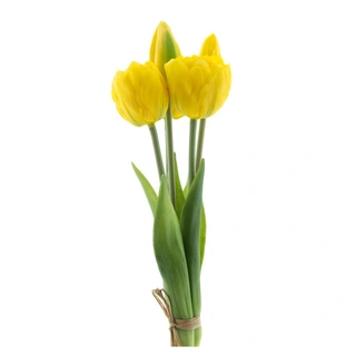 Bosje Kunst Tulpen Triumph x5 Geel - 29 cm | De Boet