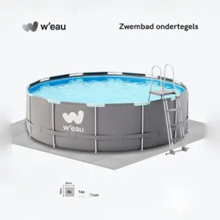 W'Eau Zwembadtegels Grijs 50x50 cm - 8 st. | Tuincentrum De Boet