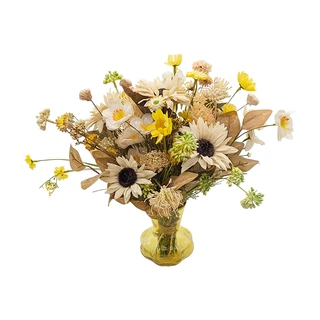 Kunstbloemen Boeket Voorjaar - Geel | De Boet