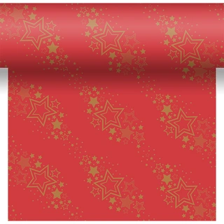 Duni 3-in-1 Rol Holiday Star Red - 40x480 cm | De Boet