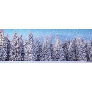 My Village Achtergrond Wintersport & Bos - 98x33 cm - afbeelding 3