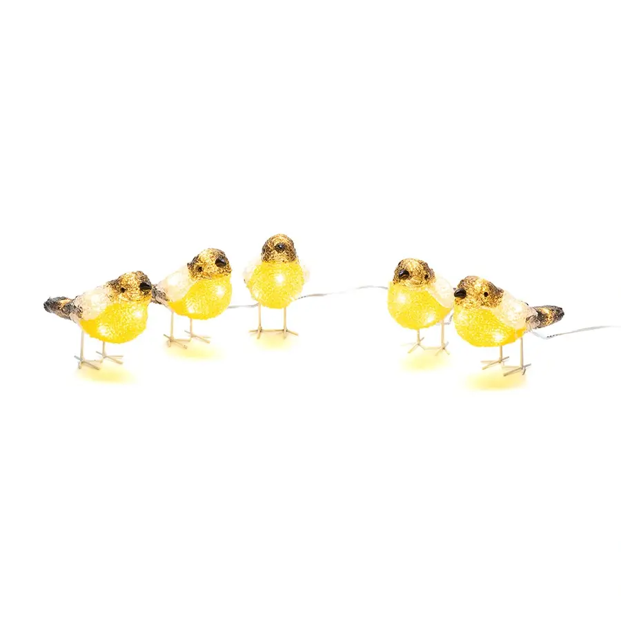 Konstsmide LED Vogeltjes Geel Set - 5 st. - afbeelding 1