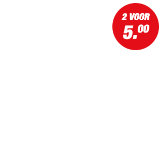 Actie - 2 voor 5.00