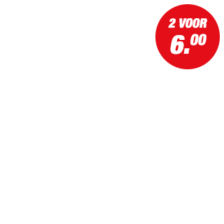 Actie - 2 voor 6.00