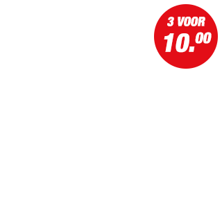 Actie - 3 voor 10.00