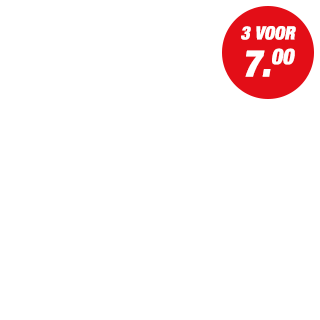 Actie - 3 voor 7.00