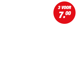 Actie - 3 voor 7.00