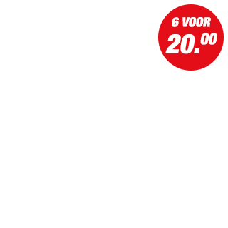 Actie - 6 voor 20