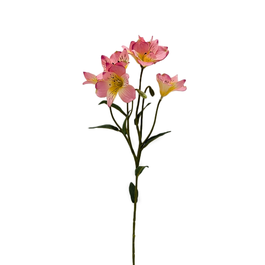 Kunstbloem Alstroemeria Spray Pink - 62 cm