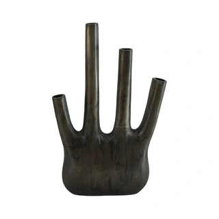 Vase aluminium 4tak Ant.black - 30x10x49 cm | De Boet