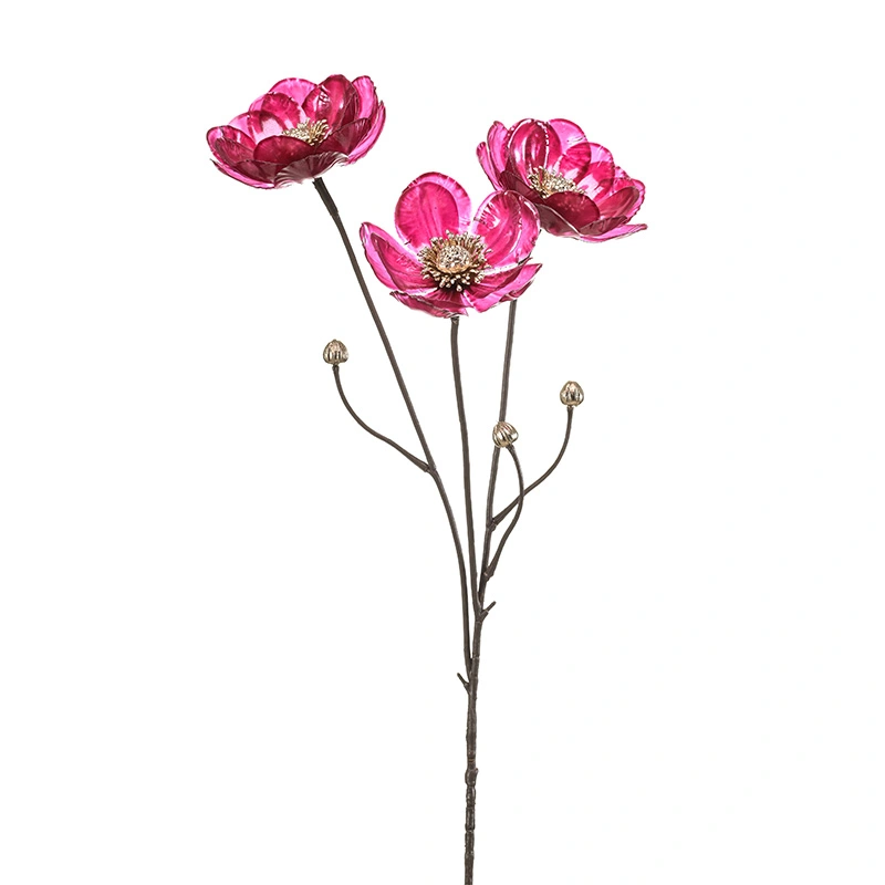 Kunstbloem Anemone Glamour Fuchsia - 75 cm