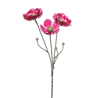 Kunstbloem Anemone Glamour Fuchsia - 75 cm