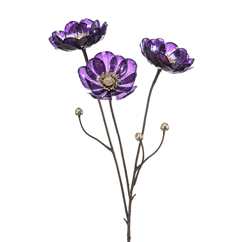 Kunstbloem Anemone Glamour Purple - 75 cm