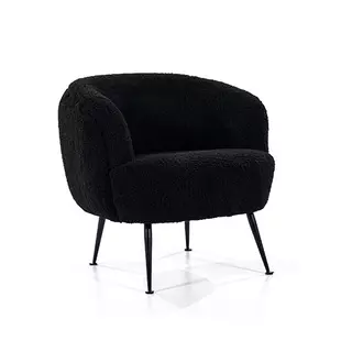 By-Boo Babe Fauteuil Boucle - Black - afbeelding 1