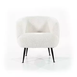 By-Boo Babe Fauteuil Boucle - White - afbeelding 2