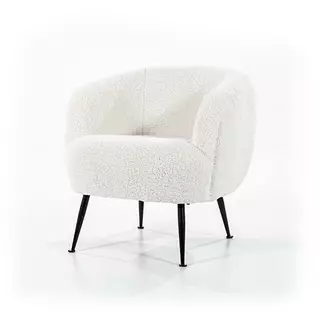 By-Boo Babe Fauteuil Boucle - White - afbeelding 6