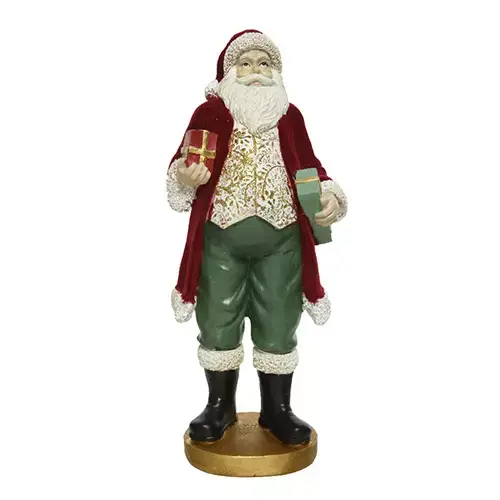 Kerstman Beeld Santa - 24 cm