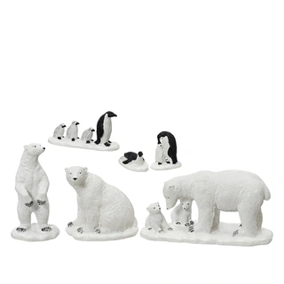 Kerstdorp Accessoires Ijsberen en Pinguins