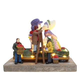 Santaville Bloemenparade Kussend Stel LED | De Boet