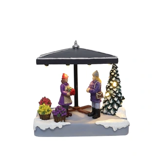 Santaville Bloemist met Klant LED | De Boet