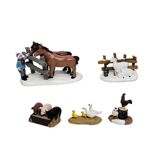 Santaville Boerderijdieren - 5 st.