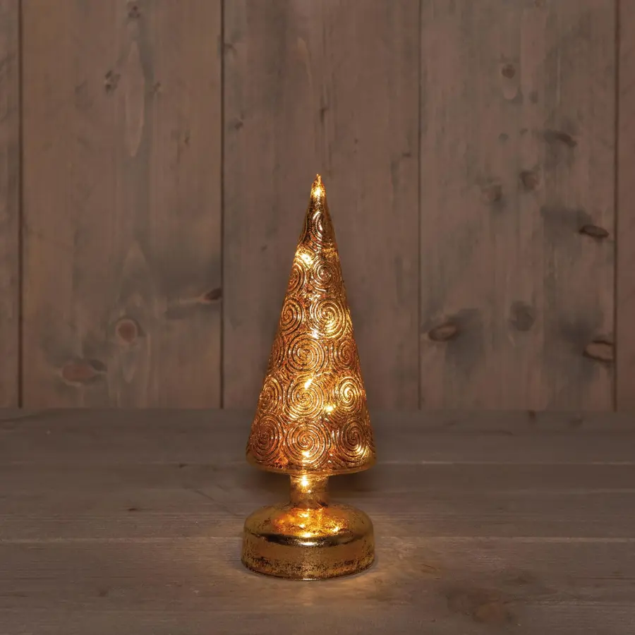 Boom Antiek Glas Goud - 9x27 cm