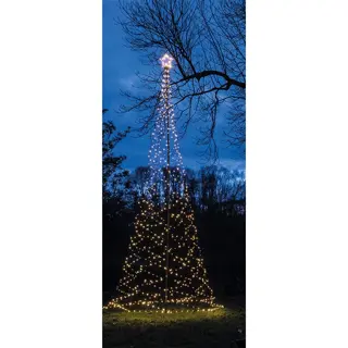 LED Vlaggenmast verlichting Boom met Ster incl. Paal Flash - 160x500 cm