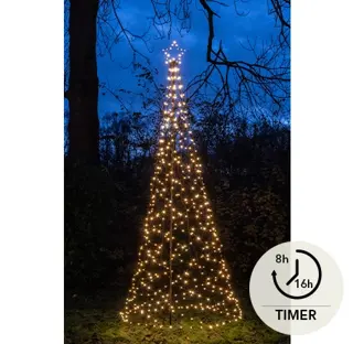 LED Vlaggenmast verlichting Boom met Ster incl. Paal - 320 cm