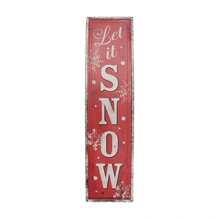 Wanddeco 'Let It Snow' - 23x96 cm | De Boet