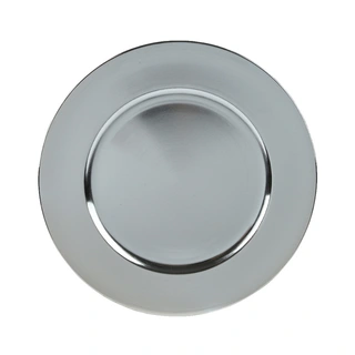 Decoratiebord Zilver - Ø33 cm - afbeelding 1