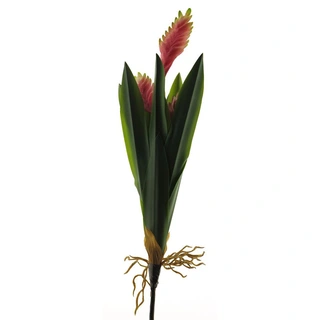 Kunstplant Bromelia Sword Pink - 55 cm