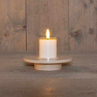 Buitenkaars 3D Vlam Zand - Ø14x8,5 cm | De Boet