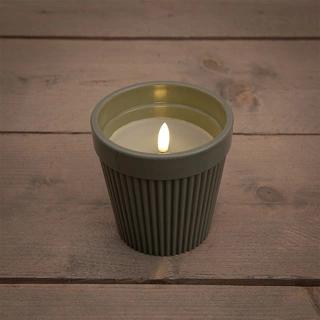 Buitenkaars In Pot Olijf - Ø11x11 cm | De Boet