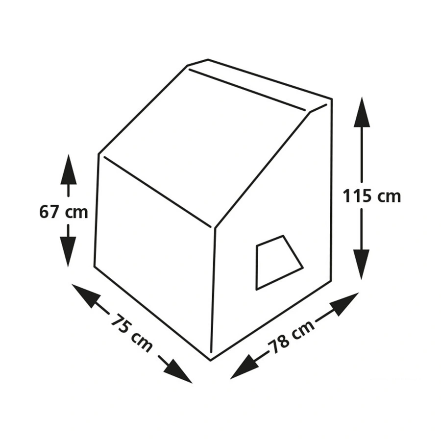 Eurotrail Cantonic Tuinstoel Beschermhoes 75x78x67/115 cm - afbeelding 4