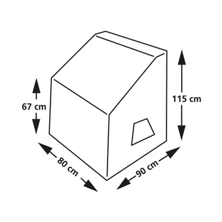 Eurotrail Cantonic Tuinstoel Beschermhoes 80x90x67/115 cm - afbeelding 4