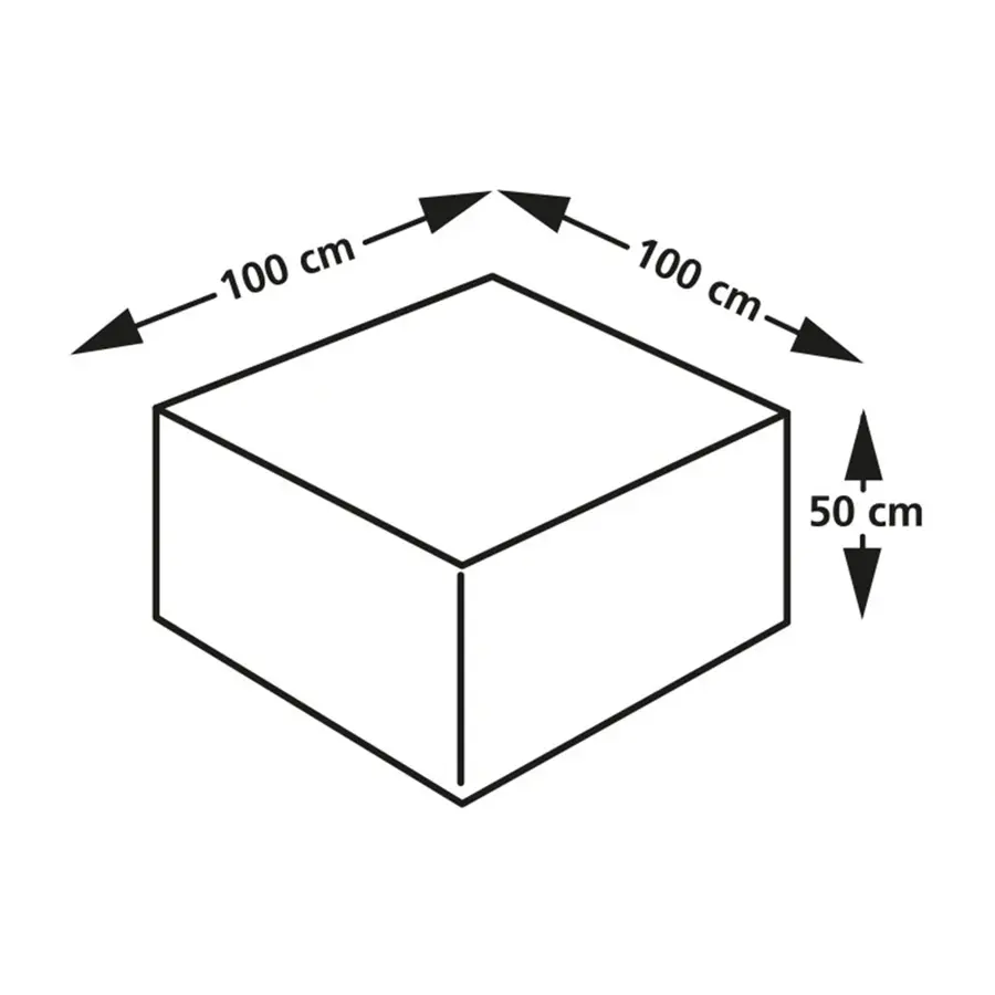 Eurotrail Cantonic Tuintafel/hocker Beschermhoes 100x100x50 cm - afbeelding 5