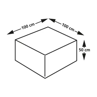 Eurotrail Cantonic Tuintafel/hocker Beschermhoes 100x100x50 cm - afbeelding 5