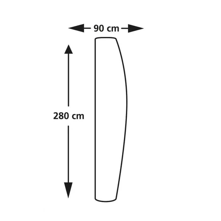 Eurotrail Cantonic Zweefparasol Beschermhoes 280x90 cm - afbeelding 3