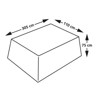 Eurotrail Cantonic Tuintafel/zitgroep Beschermhoes 305x110x75 cm - afbeelding 5