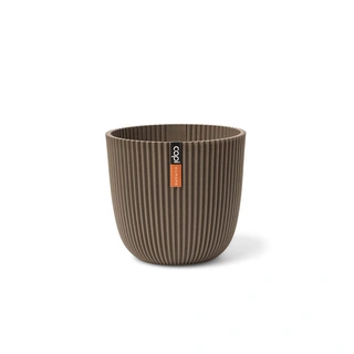 Capi Pot Bol Groove 13x12 cm - Warm Taupe - afbeelding 1