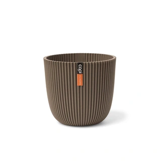 Capi Pot Bol Groove 17x15 cm - Warm Taupe - afbeelding 1