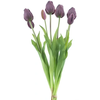 Bosje kunst tulpen  x7 aubergine 47cm